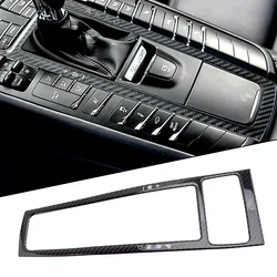 Carbon Fiber Car Styling Gear Shift Frame Panel Decorative Cover Sticker Trim For Porsche Macan 2014-2019 Interior Accessories