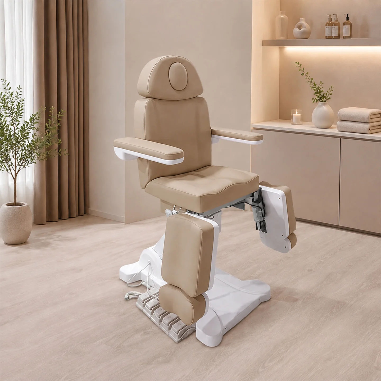 Wholesale 5 Motor Electric Podiatry Chair Split Leg Reclining Pedicure Chair Facial Bed Tattoo Chair Medical Spa Salon Furniture