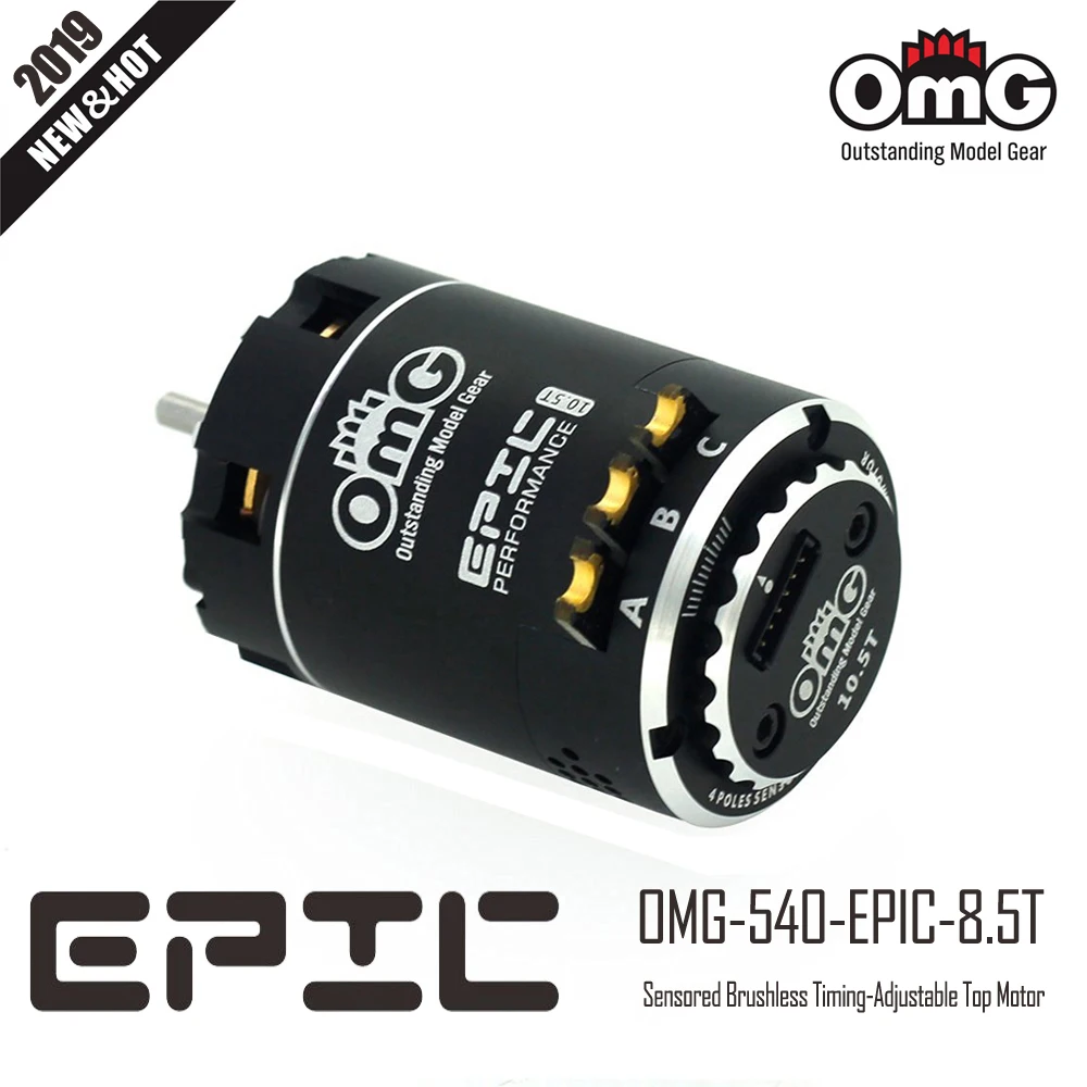 OMG-540-EPIC-8,5 t Sensor bürstenloser Spitzen motor für 1/10 treibendes Auto