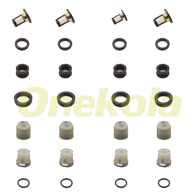 Fuel Injector Seal O-Ring Kit Seals Filters for 1997-2002 Acura Honda 1.6L 2.3L 06164-P8A-A00 06164-P8A-A01