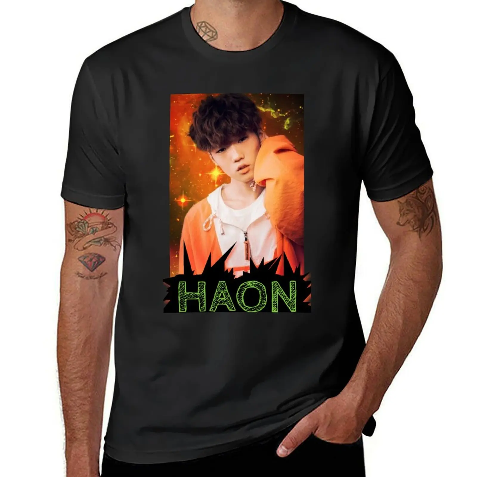 

HAON T-Shirt boys animal print aesthetic clothes heavyweight t shirts for men