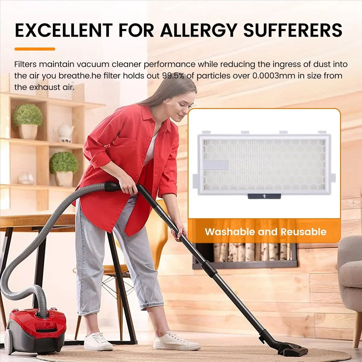 Budget-Friendly -HA50 HEPA Airclean 50 Filter Compatible for Vacuum Cleaner Series Complete C3 C2 C1 S8000 S6000 S5000 S4 S5,Etc