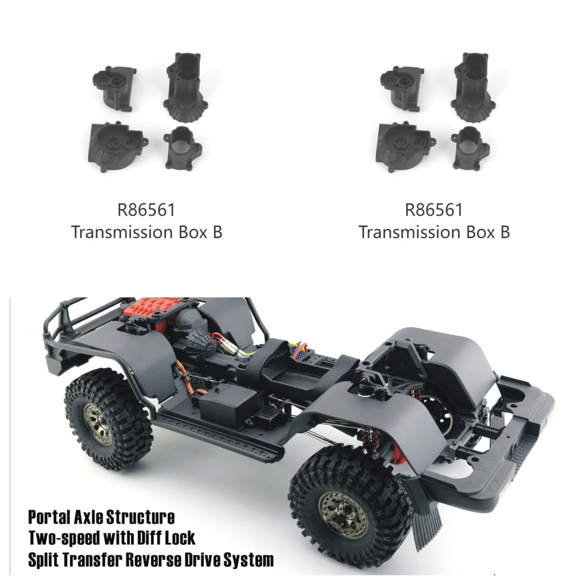RGT Transmission Box B R86561 EX86190 EX86150 RESCUER 1/10 Crawler 4WD Real Hard-core R/C Off-road Vehicle LC76 Model Car