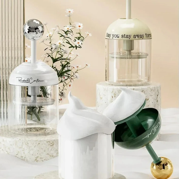 

Facial Cleanser Foamer Cup Portable Face Cleanser Foam Maker Cup for Foaming Cleanser Face Wash Press To Lather 1PC