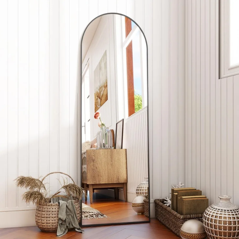 Wandspiegel in voller Länge 59 x 16, Rahmen aus Aluminiumlegierung, ideal für Schlafzimmer und Ankleidezimmer, Ganzkörperspiegel für den Heimgebrauch