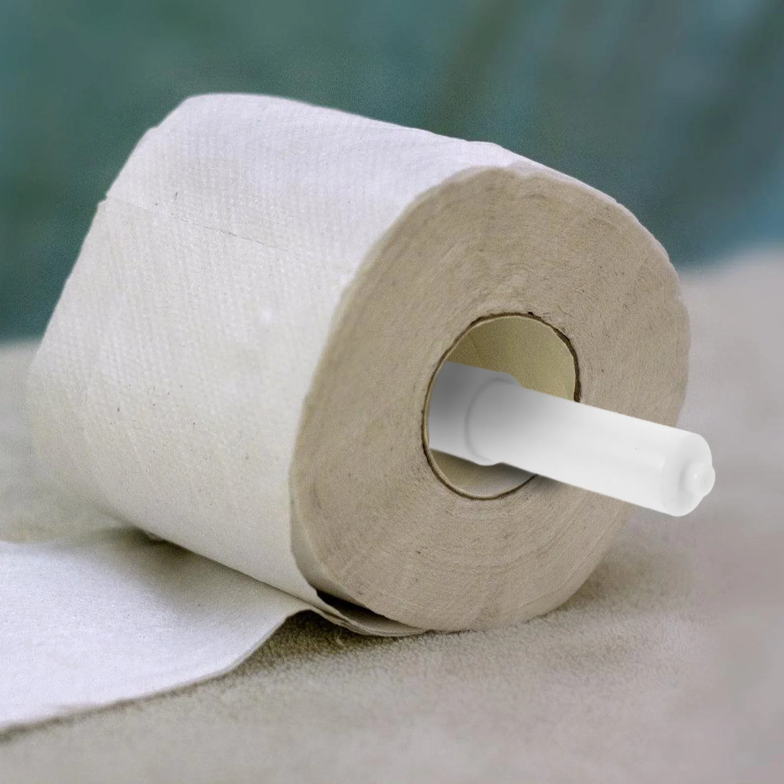 2 pezzi porta carta igienica rullo di ricambio caricato a molla asta di plastica porta fazzoletti bobina costruzione di lunga durata adatta a vari