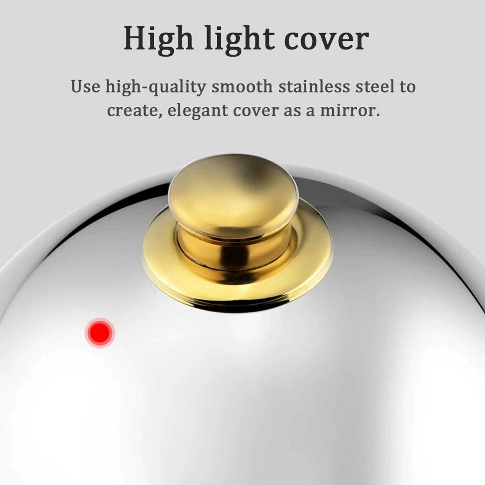 

B28C-2X 12 Inch Stainless Steel Cheese Melting Dome And Steaming Cover,Polished Steak Cover,Cloche Serving Dish Food Cover