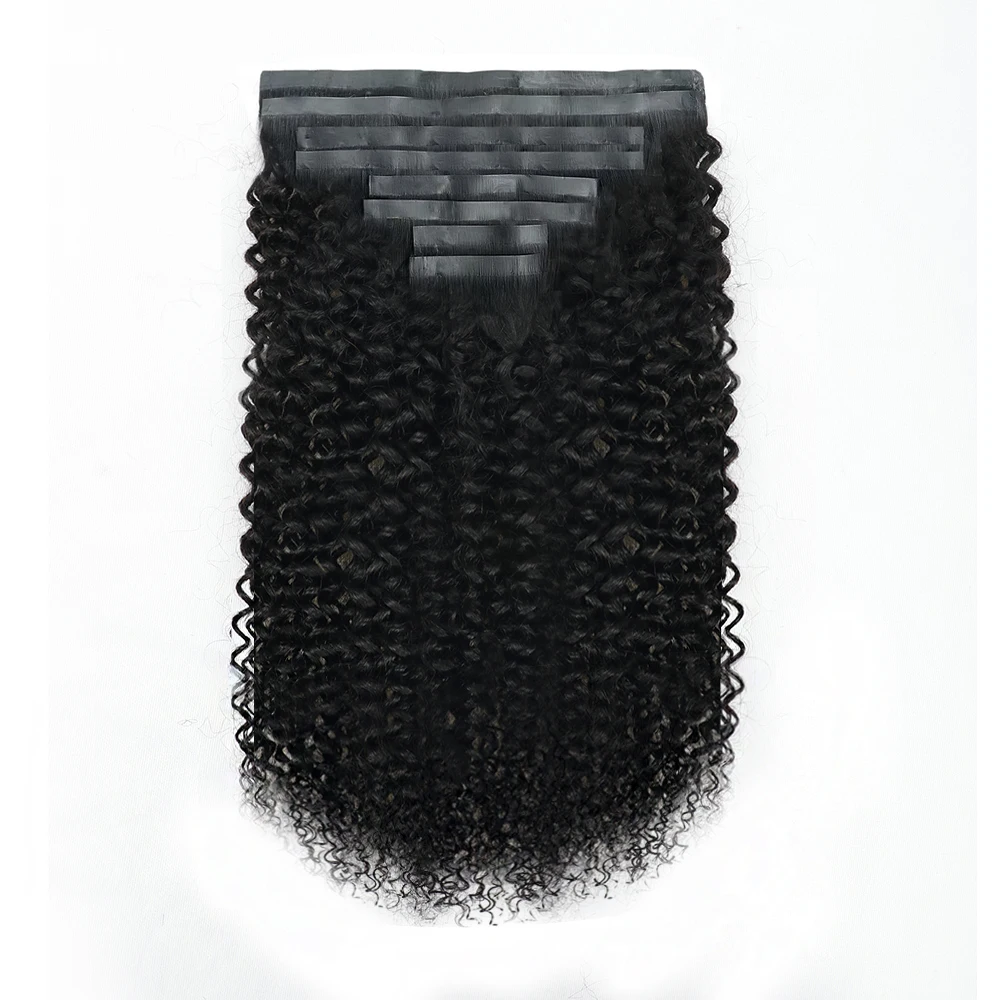 

12A Natural Colored Curly Wave Clip in Hair Extensions Per Set With 18 Clips 24 26 Inch 8 Pieces and Double Weft Remy Human Hair