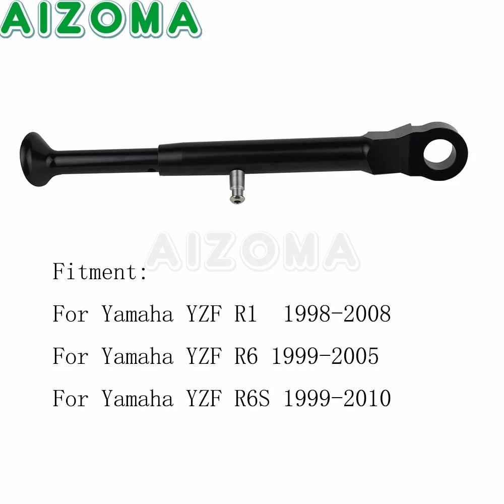 For Yamaha YZF-R1 YZF-R6 YZF-R6S YZF Motorcycle Adjustable  Parking Side Stand Kickstand Parking Stands Feet Support Bracket