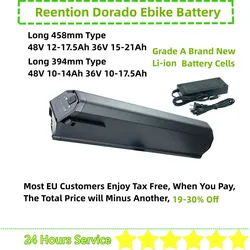 Reention Dorado E-bike Battery 48V 10Ah 10.4Ah 12Ah 12.5Ah 13Ah 16Ah 17.5Ah for Pace 500 Step Through Juiced NCM Gotrax EBE5