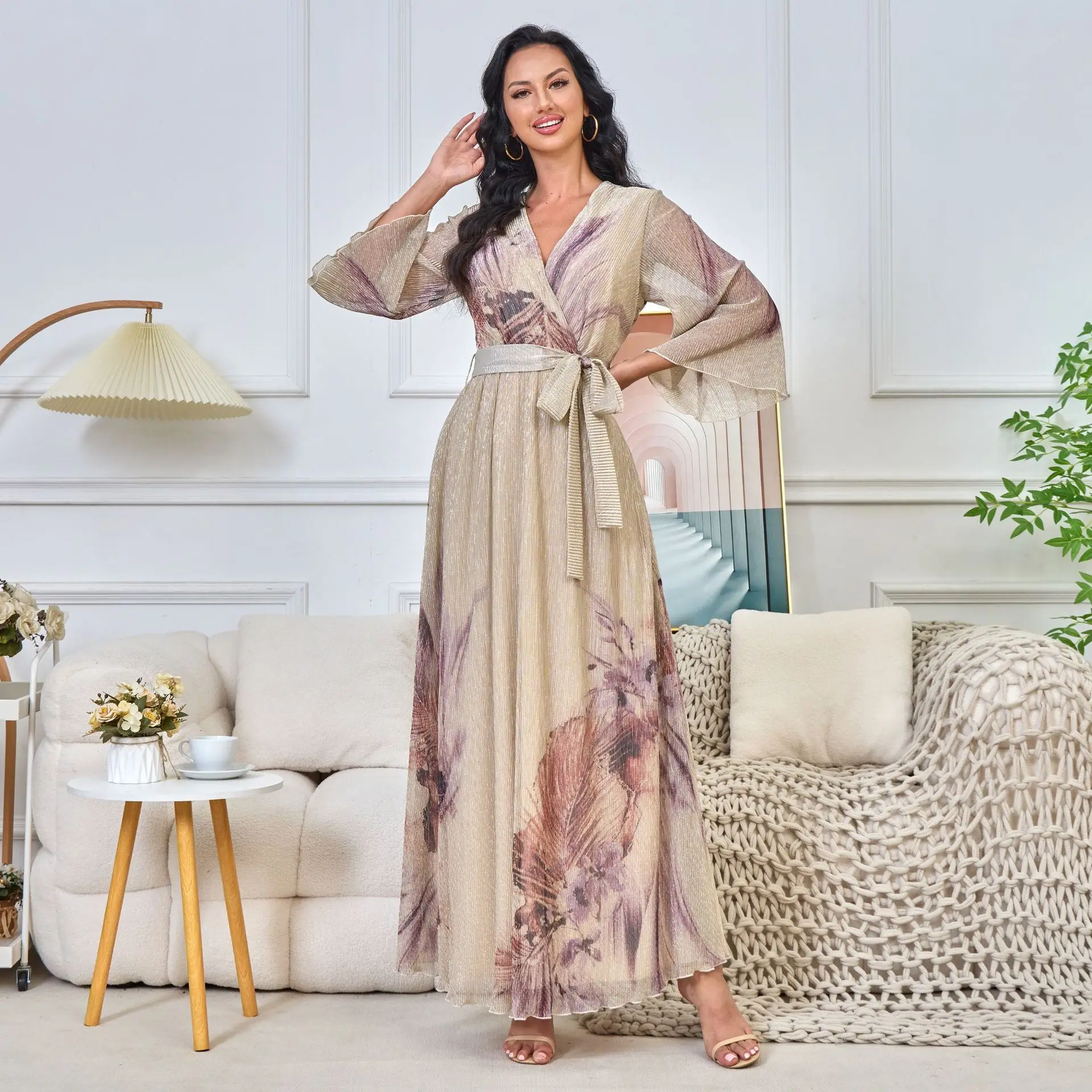 Elegant V Neck Wome…