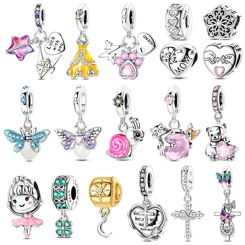 

Charm Hot Sales 925 Silver Original Lucky Gift Charms Beads Fit Pendant Charm Bracelet Dangle for Women DIY Fine Jewelry Making