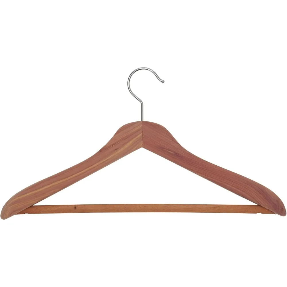 

CedarFresh Deluxe Cedar Coat Hanger with Fixed Bar, Red,natural