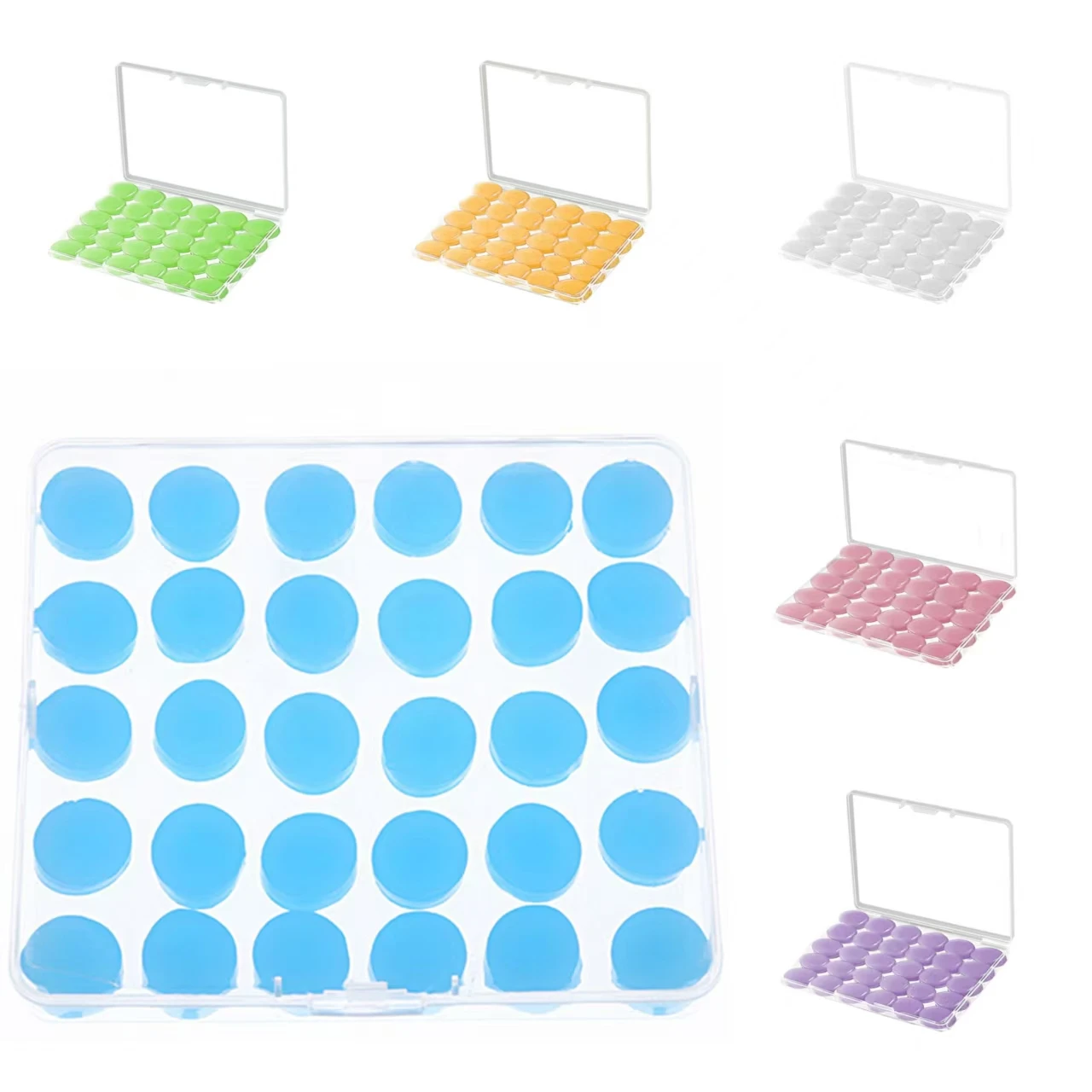 30 قطعة من سدادات الأذن المصنوعة من السيليكون القابلة لإعادة الاستخدام - تقليل الضوضاء |   للنوم والسباحة ودراسة سدادات الأذن المرنة الطائرة