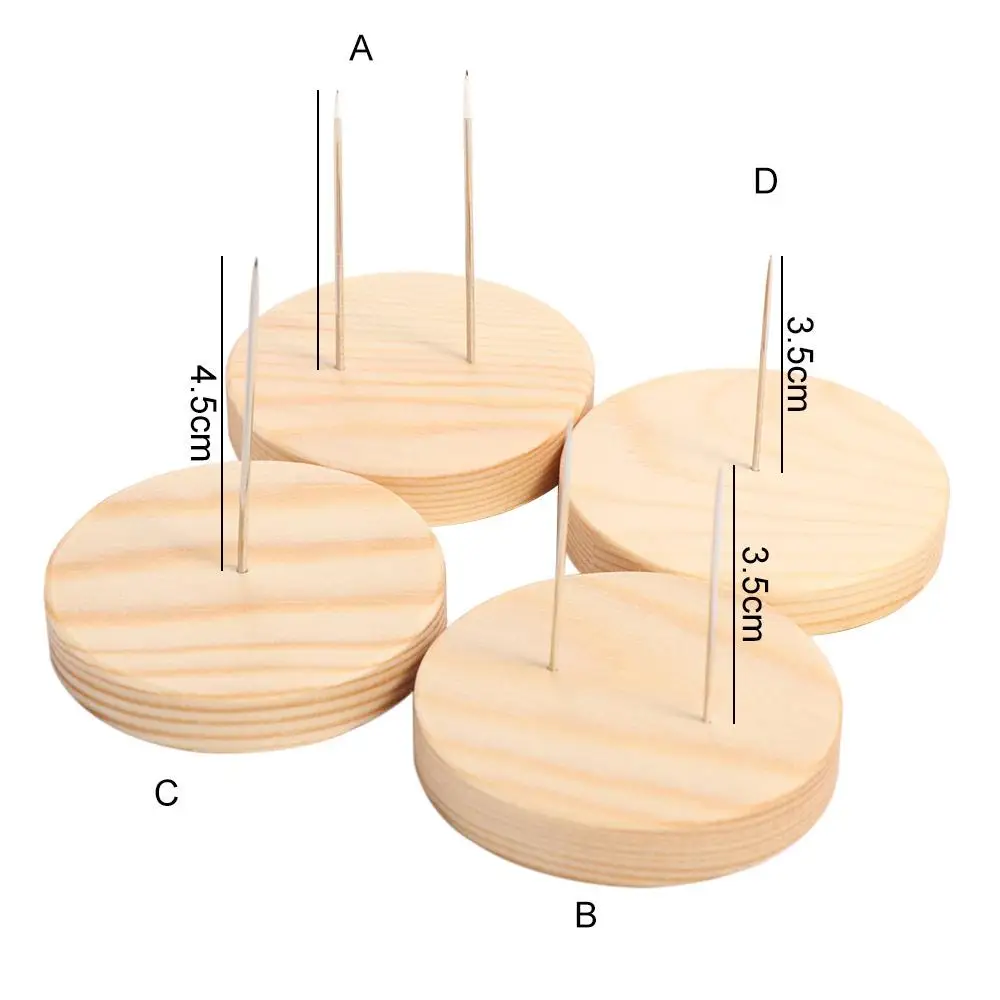 Handwerk Houten Gehaakte Pop Basis Display Ondersteuning Stand Display Rack Ronde Show Houder Display Basis Pop Display