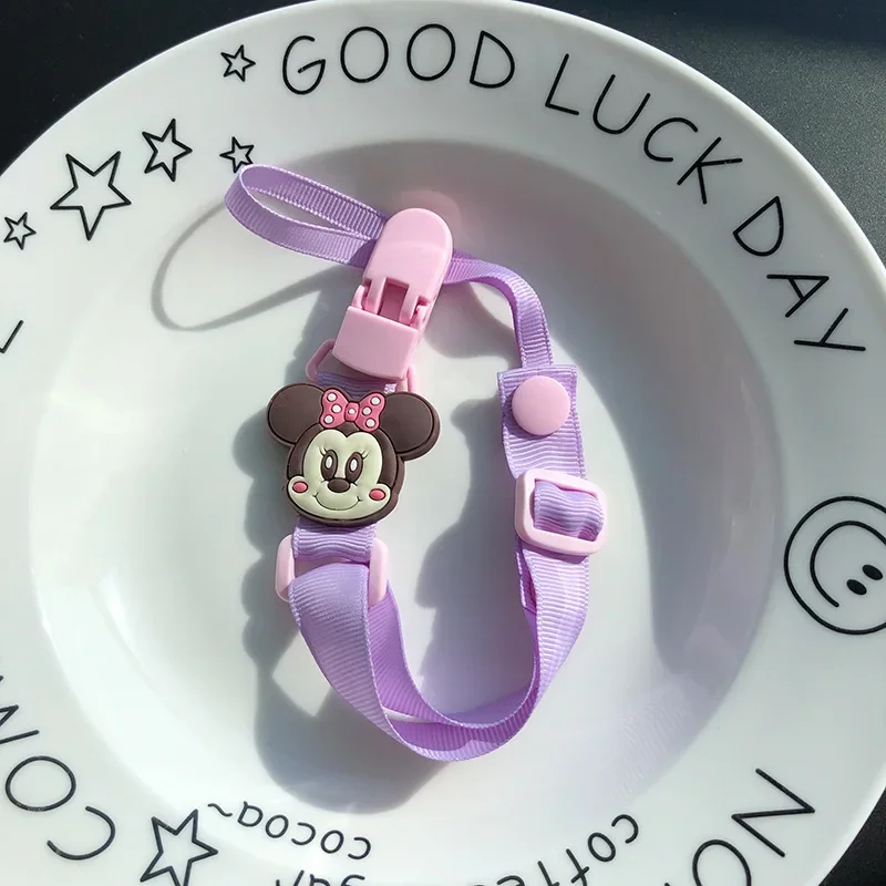 Disney Mickey comfortable material pacifier cute baby clip chain dummy clip pacifier children cartoon pacifier  chain comfort