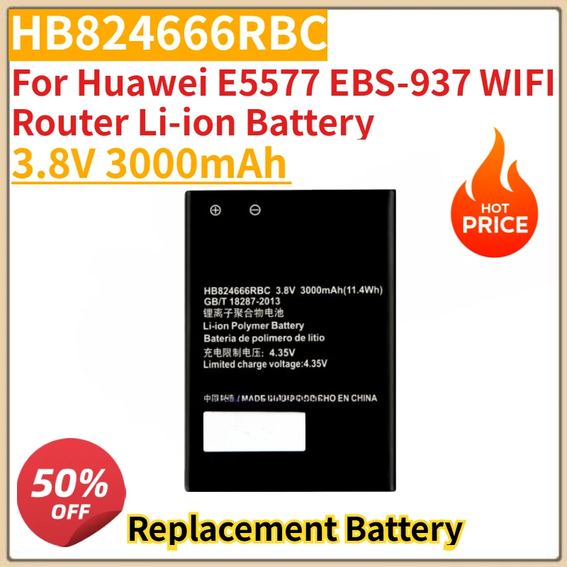 High Quality New HB824666RBC Replacement Battery 3.8V 3000mAh For Huawei E5577 EBS-937 WIFI Router Li-ion Battery