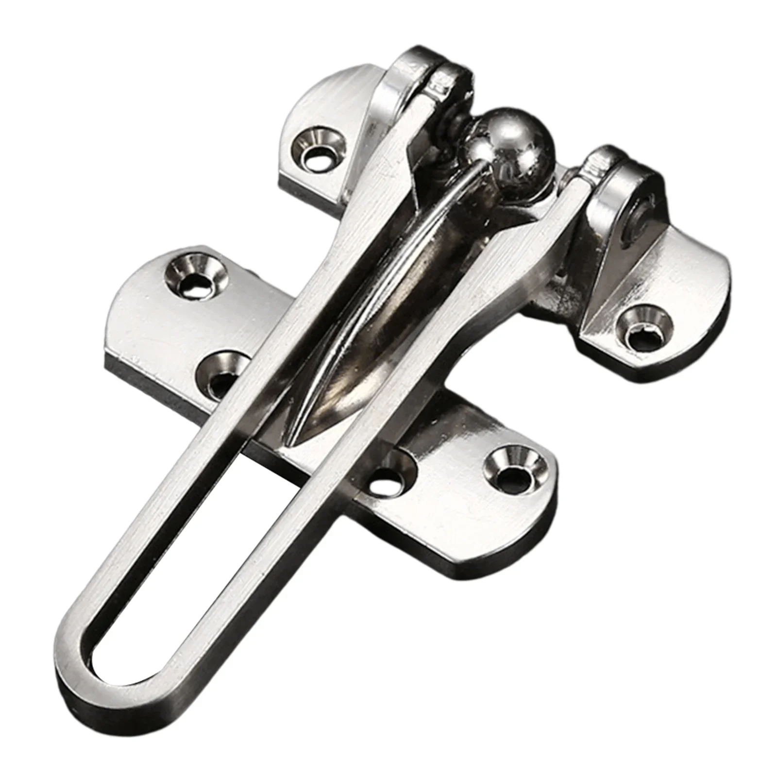 1pc Swing Bar Lock With 7pcs Screws For Bedroom Insurance Door Bolt Anti-Theft Room Bar Door Buckle Lock Chain Accessories