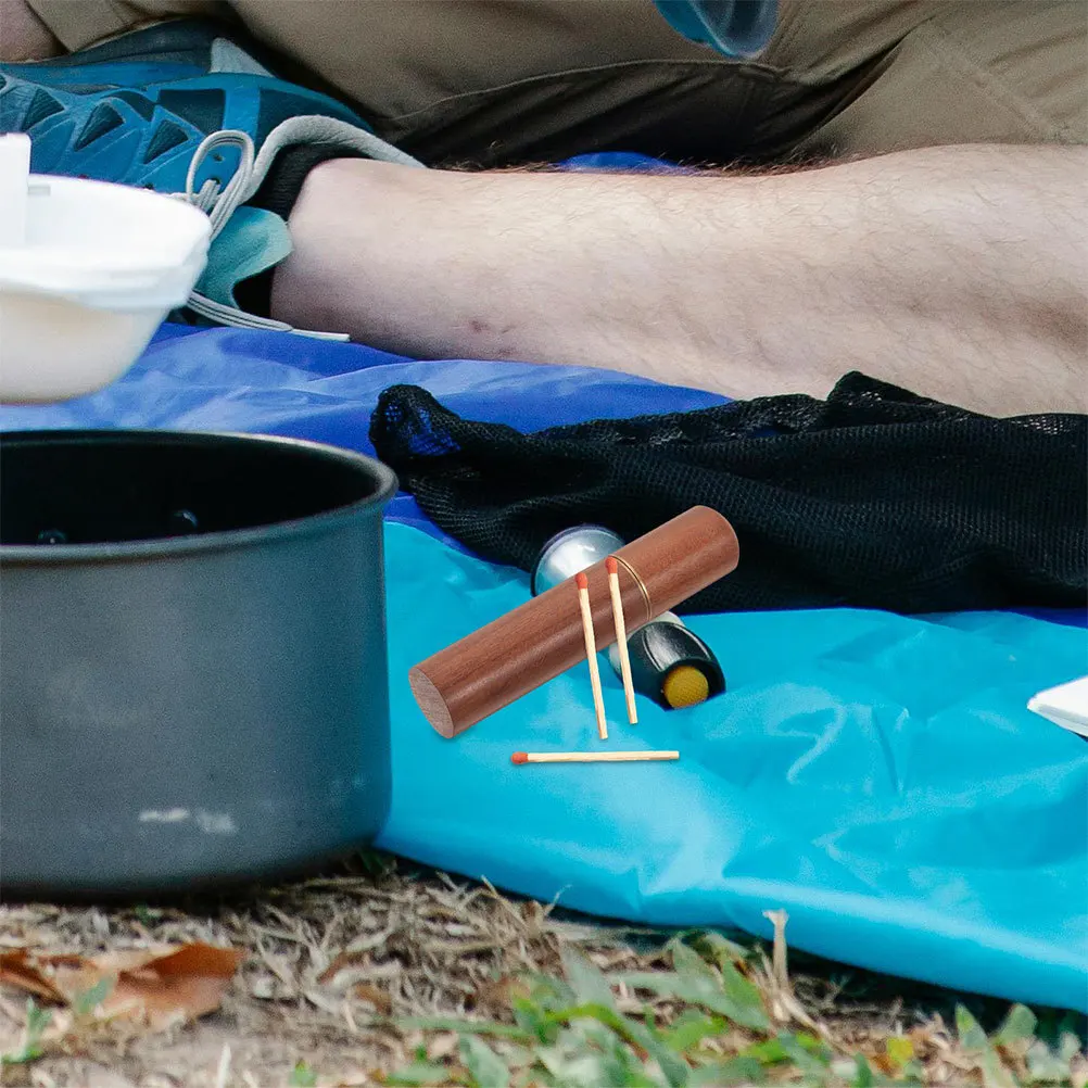

2Pcs Outdoor Survival Storage Tube Compact Airtight Waterproof Container for Camping Hiking Fire Starter Kit Portable Emergency