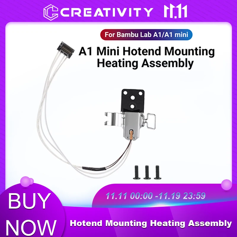 

1/3 шт. для Bambu Lab A1/A1mini Hotend монтажный нагревательный узел в сборе для Bambu Lab A1 Mini Zubehör Bambulab A1 мини-аксессуары