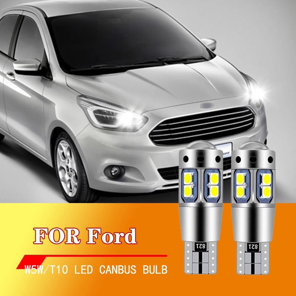 2PCS For Ford Ka Ka+ 3 1996-2021 2008 2009 2010 2011 2012 2013 2014 2015 2016 LED Parking Light T10 W5W Clearance Lamp CANbus