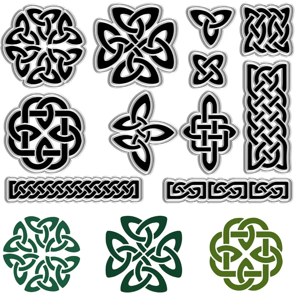 Trinity Knot Clear Stamps Celtic Knot Transparent Rubber Stamps Silicone Seals Stamp Journal for DIY Scrapbooking Photo Album