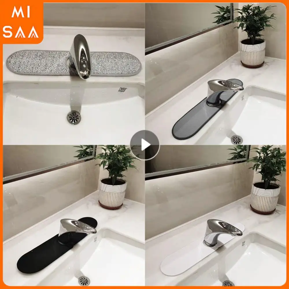 Faucet Counter Absorbent Mat Water Drying Pad For Bathroom Absorbent Mat Economic Reusable For Kitchen Bathroom Microfiber