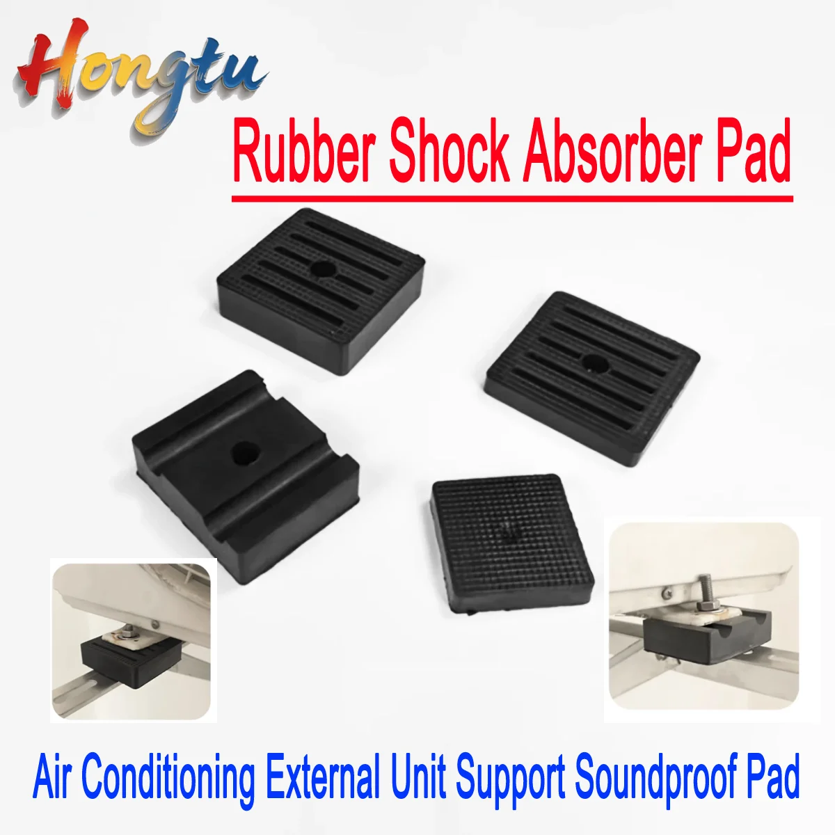 

Hongtu Rubber Shock Absorber Pad / Air Conditioning External Unit Support Soundproof Pad / Square Pad