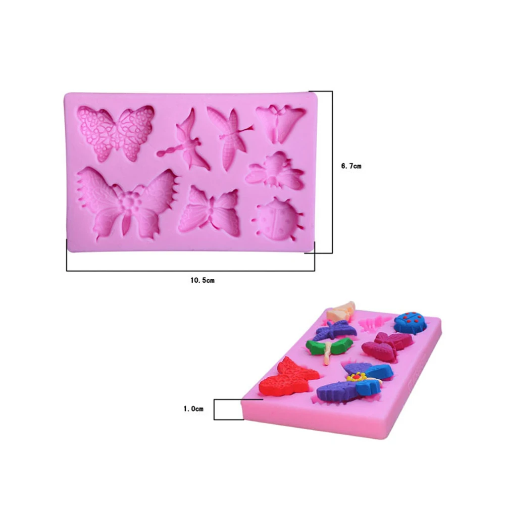 

Silicone Baking Molds Candy Mold Dragonfly Ladybug Chocolate Soap Fondant Nonstick Multi Sizes Eco Friendly