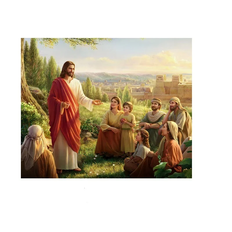 Jesus Christ Teaching, Art Picture Print Canvas Poster,Home Wall Decor