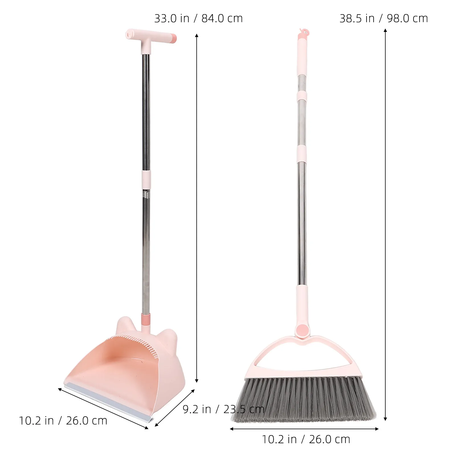 1Set Childrens Broom Dustpan Set Small Size Smooth Edge Safe for Little Hands Complete Cleaning Experience Kindergarten Home Use