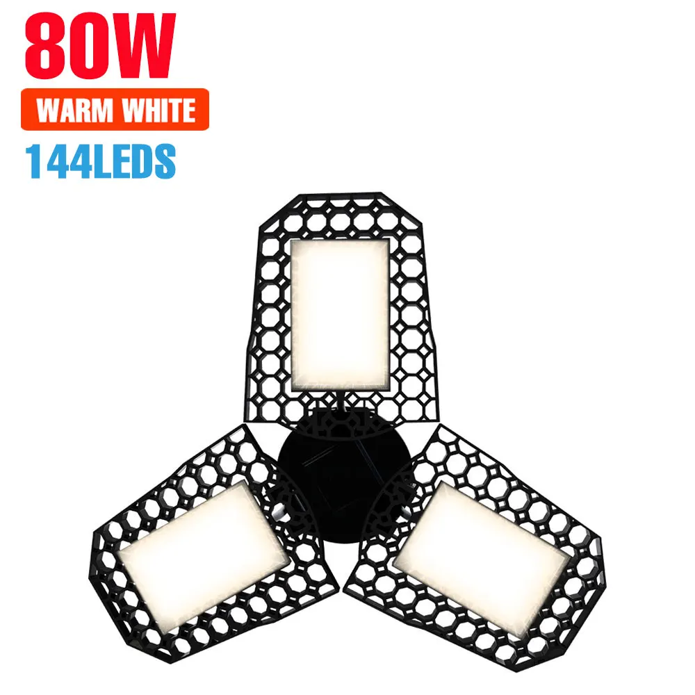 250W LED-lamp E27 Garagelamp 220V Vervormbare opvouwbare spots 110V Koud/Warm Wit Voor Thuis Magazijn Werkplaats Kelder