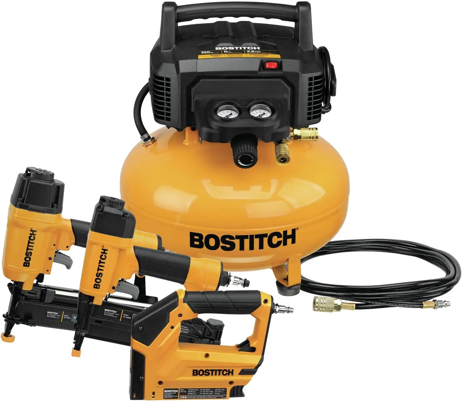 

BOSTITCH Air Compressor Combo Kit, 3-Tool (BTFP3KIT)