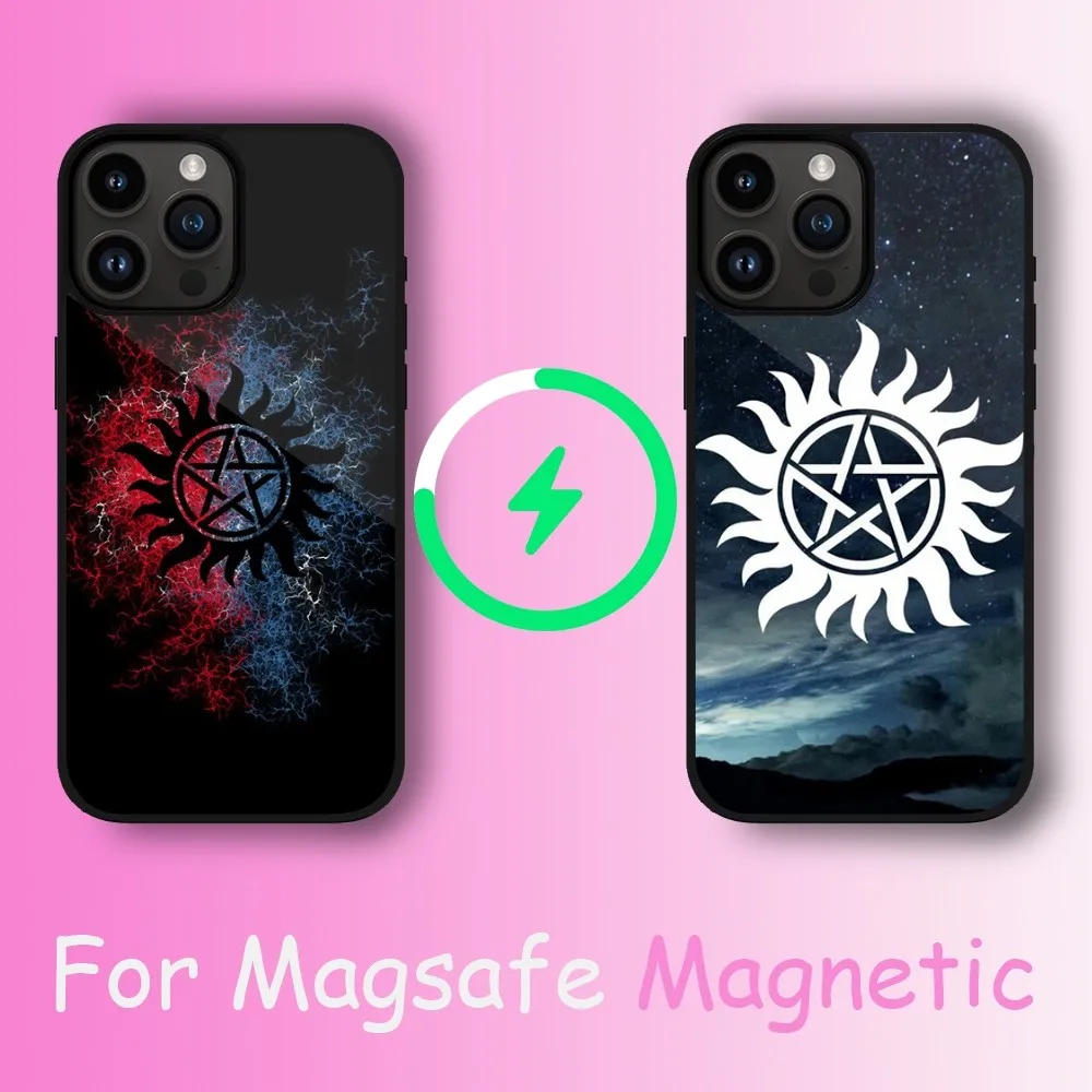 Supernatural TV Phone Case For iPhone 11 12 13 14 15 Max Plus Pro Wireless Magnetic Magsafe Charging Shell