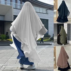 kebaya Ramadan Convenient Solid Color Scarf Long Hijab, Casual Large Shawl Windproof Kebaya, Women's Clothing