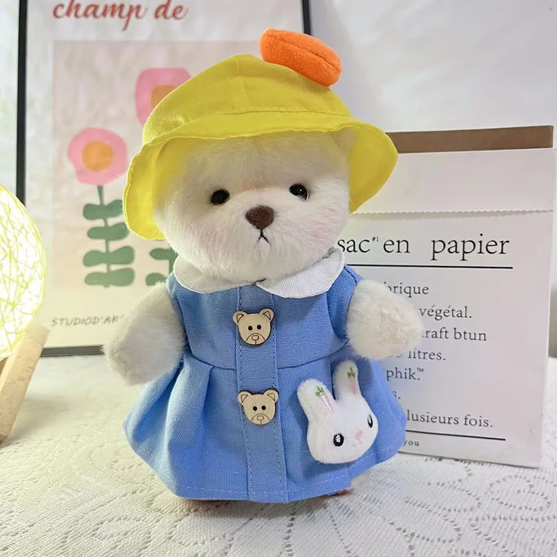 20 سنتيمتر لينا الدب ملابس دمى نيسيي وسترة الزي مجموعة ألعاب من نسيج مخملي خزانة للتغيير ازياء ل إكسسوارات دمي