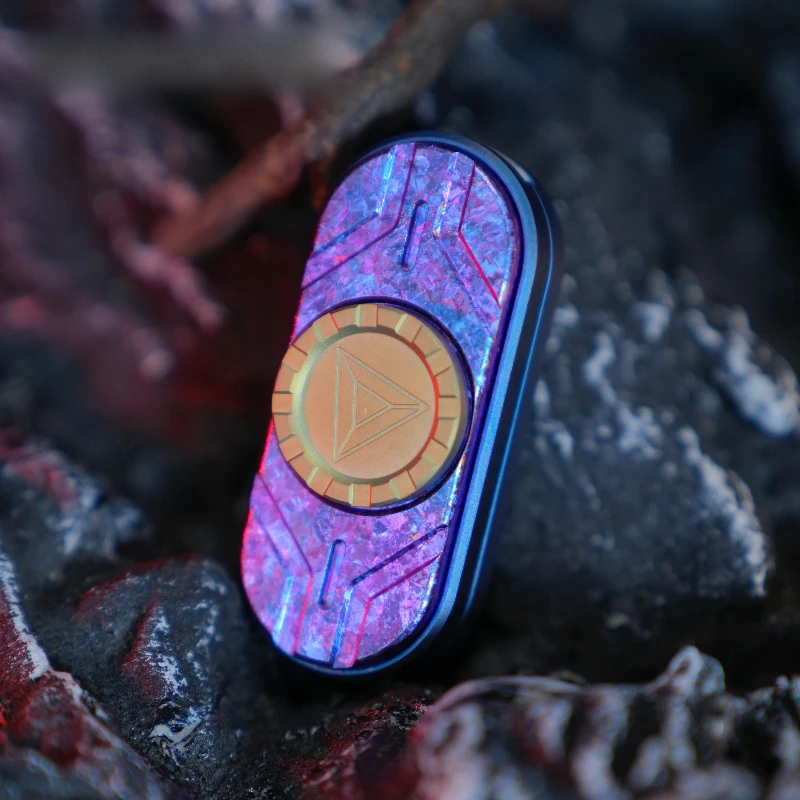 Fidget Spinner Magnetico 2 in 1 con Ruota a Cricchetto, Slider Meccanico in Metallo, Giocattolo Antistress EDC