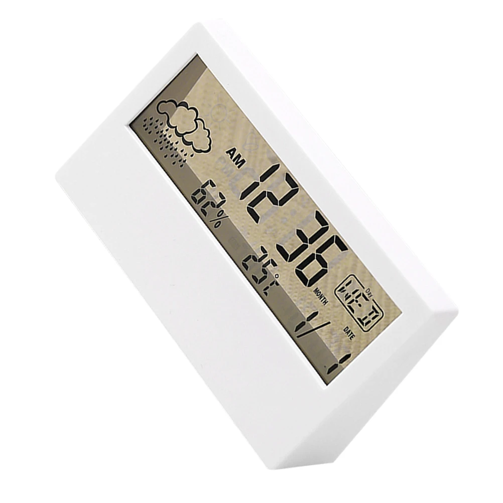 

Electronic Alarm Clock Night Light Digital Calendar Weather Display Desktop Silent Bedside Clock Large Screen Font for Bedroom