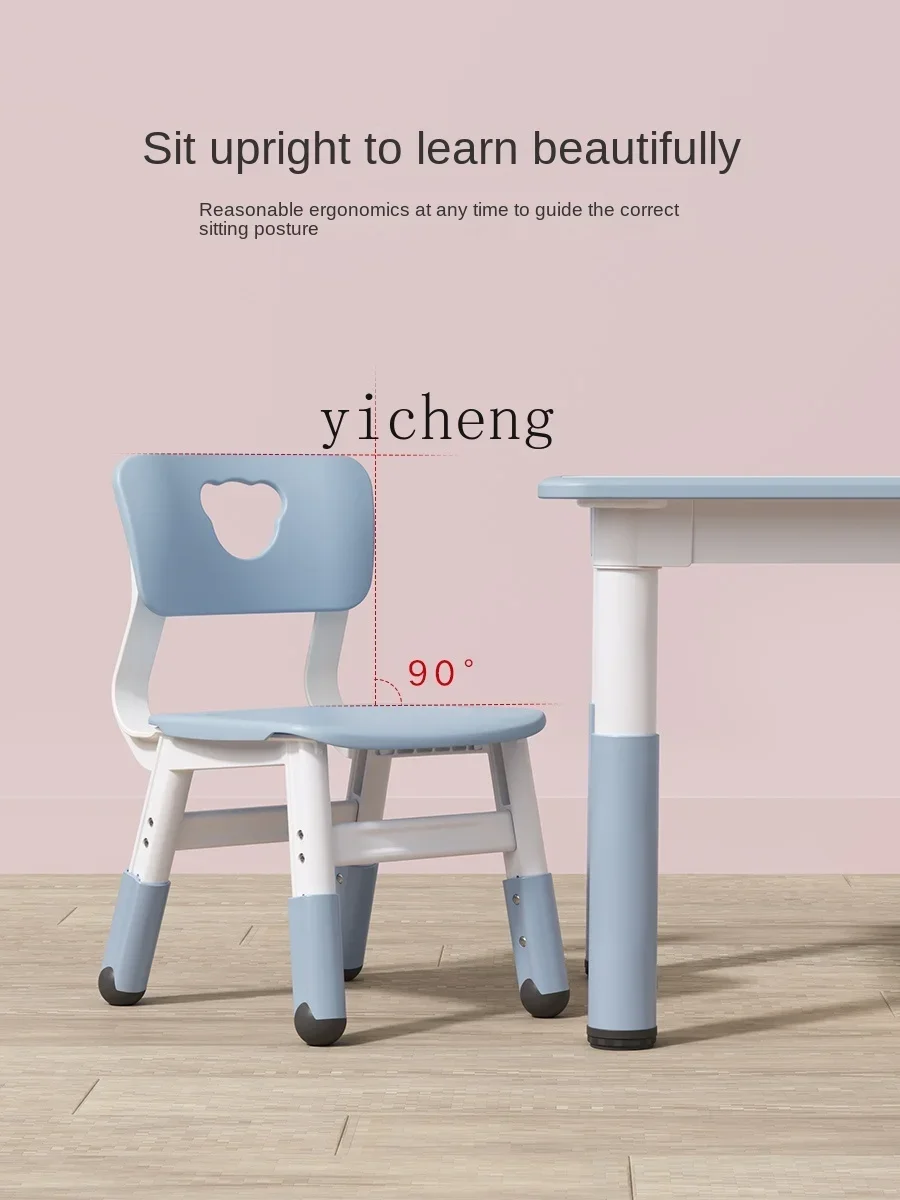 XL Yucai Tables et chaises pour enfants Table d'arachide Graffiti Table de dessin d'apprentissage pour la maternelle