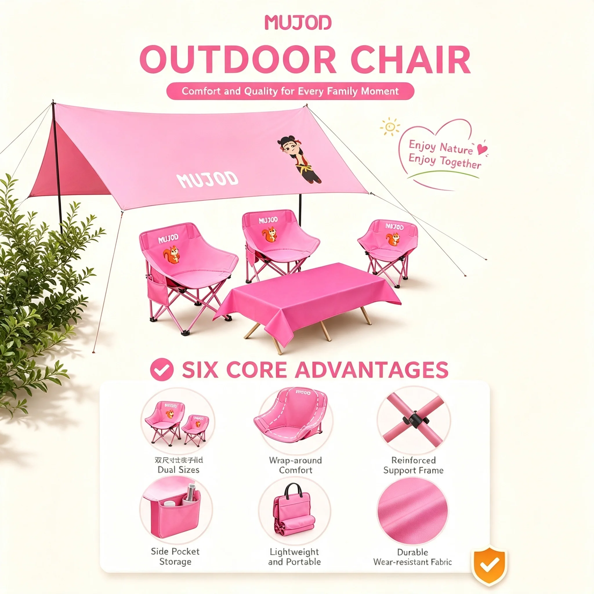 Cadeira de Camping Dobrável Fa - Kids Outdoor Lawn Chair avaliação e preço