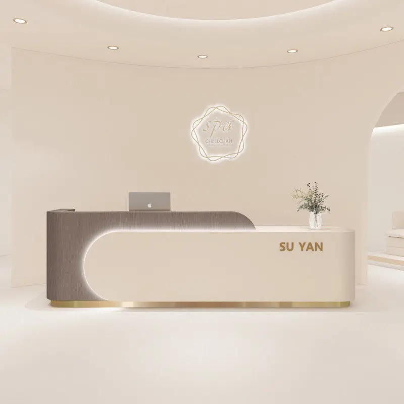 

Checkout Service Reception Desks Counter Commericial Welcome Stands Reception Desks Elegant Display Bureau Industrial Furniture