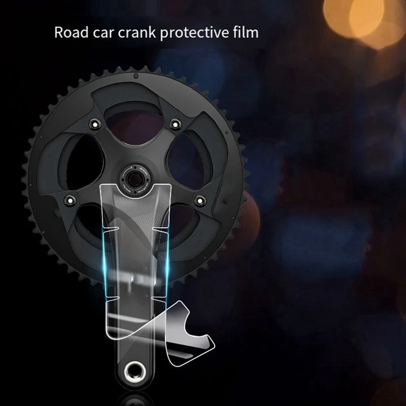 4X Bike Crank Beschermfolie Cover TPU Film Anti-Collision MTB Crank Clear Sticker Voor 3T, SRAM Rood, SRAM Force