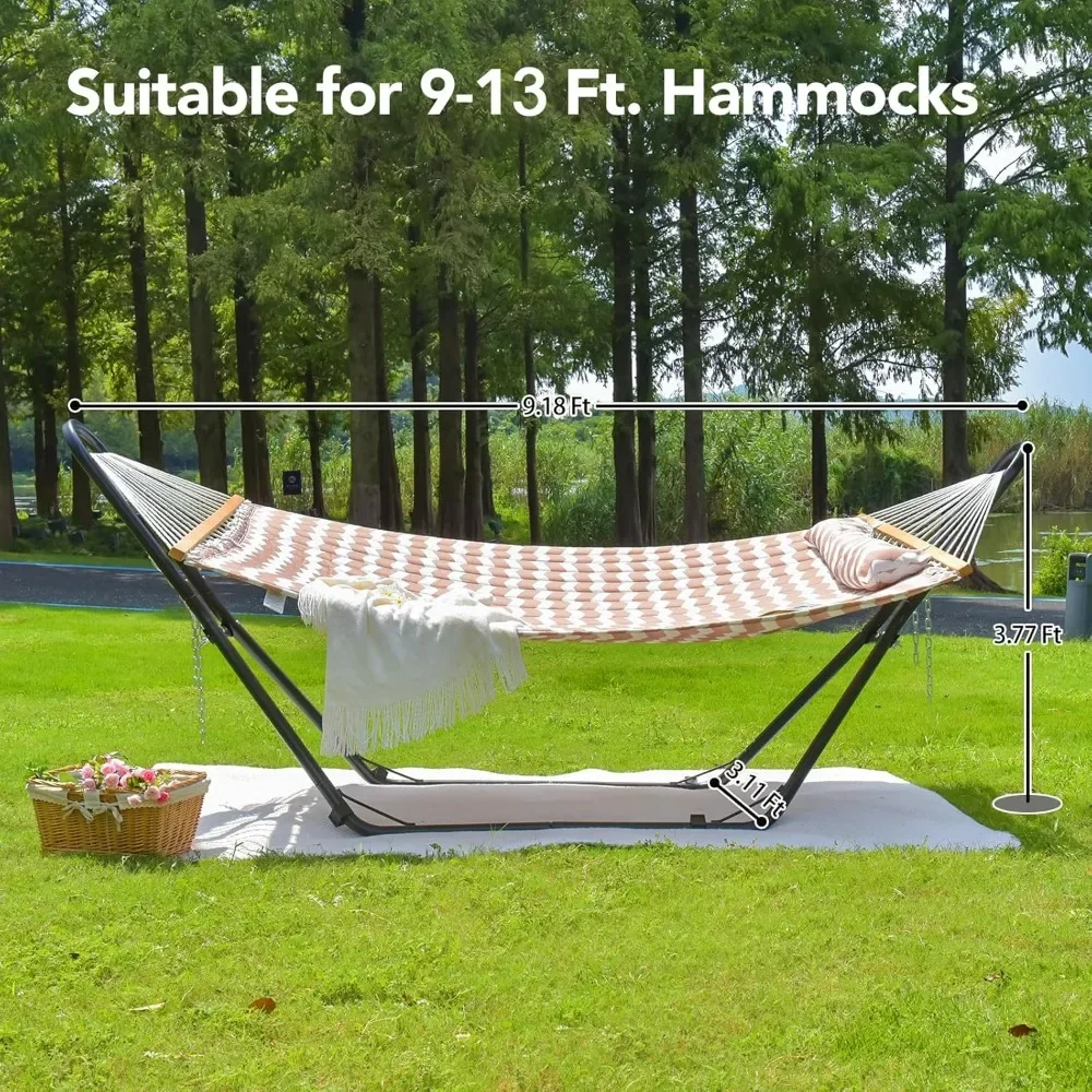 Heavy Duty Steel Hammock Frame, Hammock Stand Only, 550 LBS Capacidade, se encaixa 9 pés a 13 pés, Rack