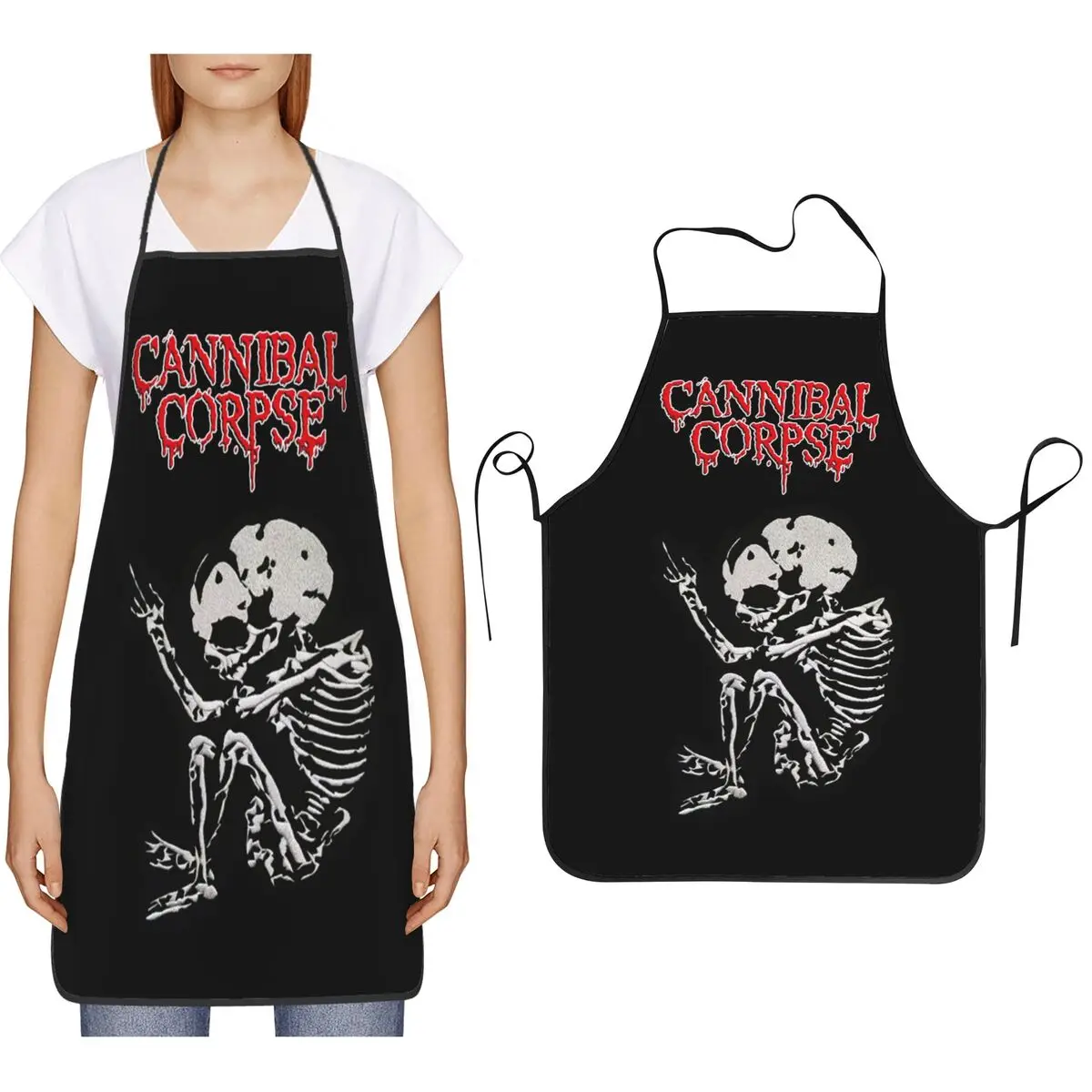Cannibal Corpse Heavy Metal Band Horror Apron Chef Cooking Baking Tablier Bib Kitchen Cleaning Pinafore for Women Men Painting