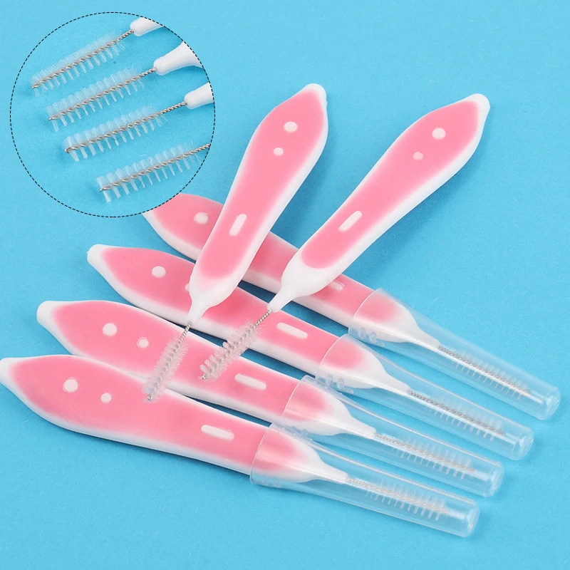 ~10 Pcs Eyebrow Brushes Mini Brow Lifting Brush Disposable Makeup Eyelash Tool Tooth Interdental Brush Lash Extension Supplies