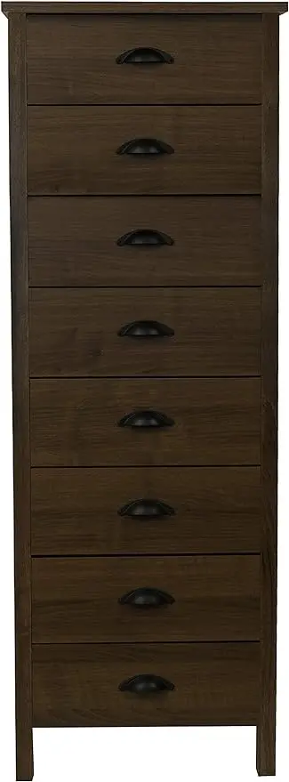 

8 Drawer Lingerie Bureau, Tall Dresser, Perfect Chest of Drawers for Ample Storage