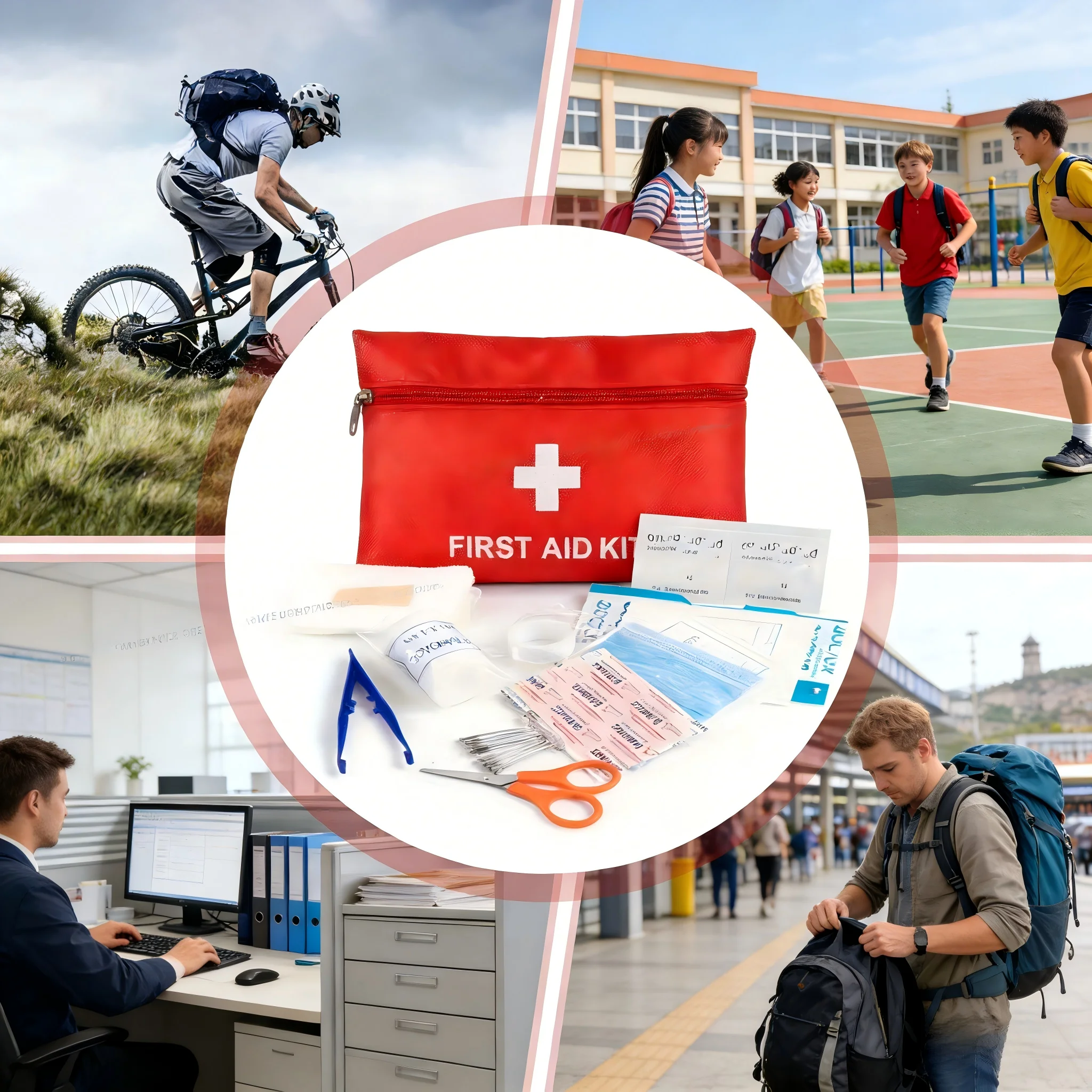 Small First Aid Kit - Pro Scissors & Tweezers | Essentials for Home/Indoor-Outdoor (Camping) | Local Stock 24H Shipping