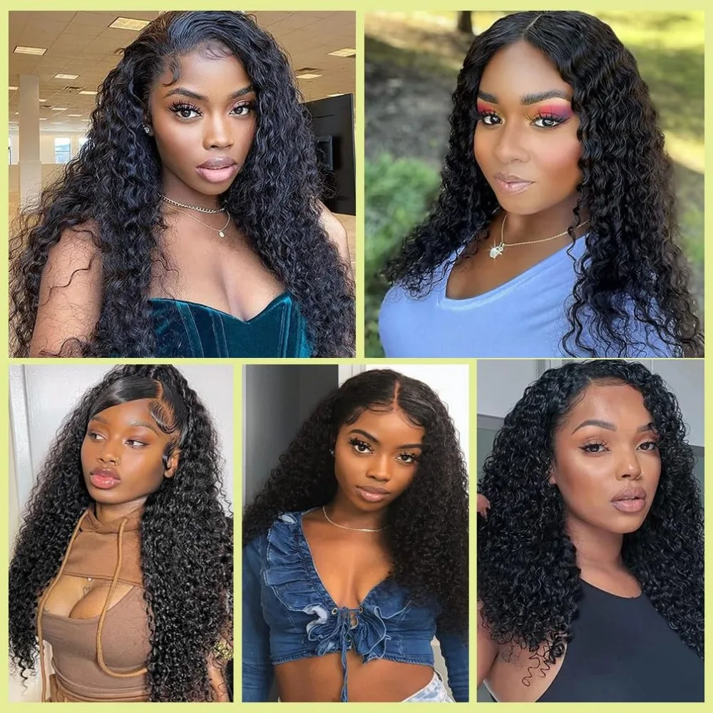 2x6 Lace Closure Jerry Curly 100% Unverarbeitetes Brasilianisches Echthaar mit Vorgezupftem Haaransatz, Tief Gelockter Verschluss, Natürliche Farbe – Detail 6