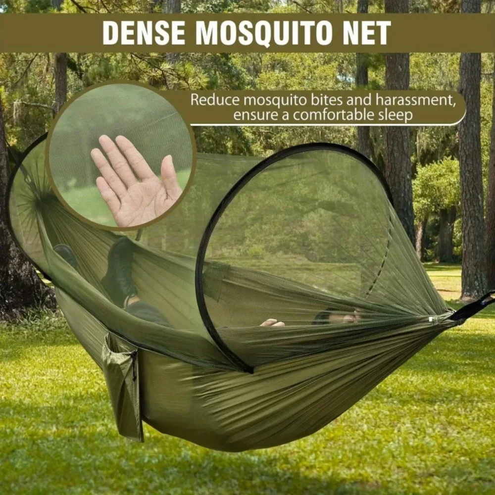 Outdoor Adult Anti-mosquito Children Anti-rollover Camping Indoor Hammock Thickened Mosquito Net Swing Hanging Basket Net Bed