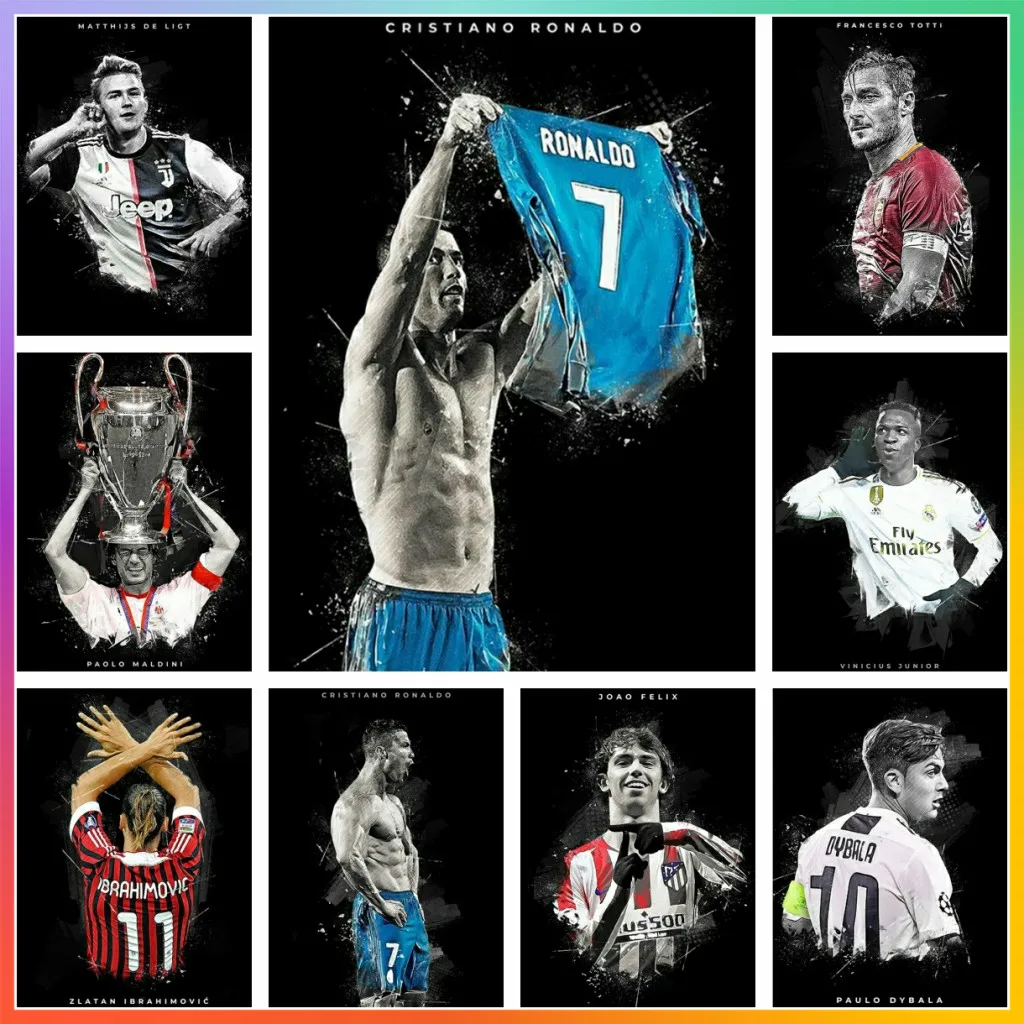Soccer Star Cristiano Ronaldo Mosaic Diamond Painting Pictures Embroidery Cross Stitch Puzzle Drawing Home Decor 5D DIY Art New